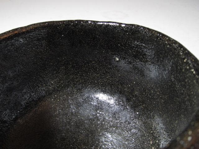 楽吉左衛門 十四代 覚入 黒「涼風」共箱 即中斎花押 k561