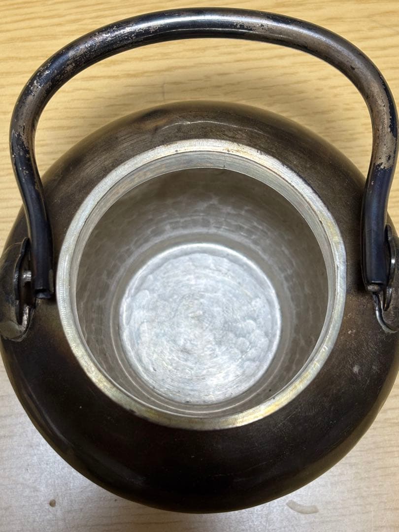 【純銀製】銀瓶 やかん 急須 湯沸かし 煎茶道具 茶道具 金属工芸 約214g