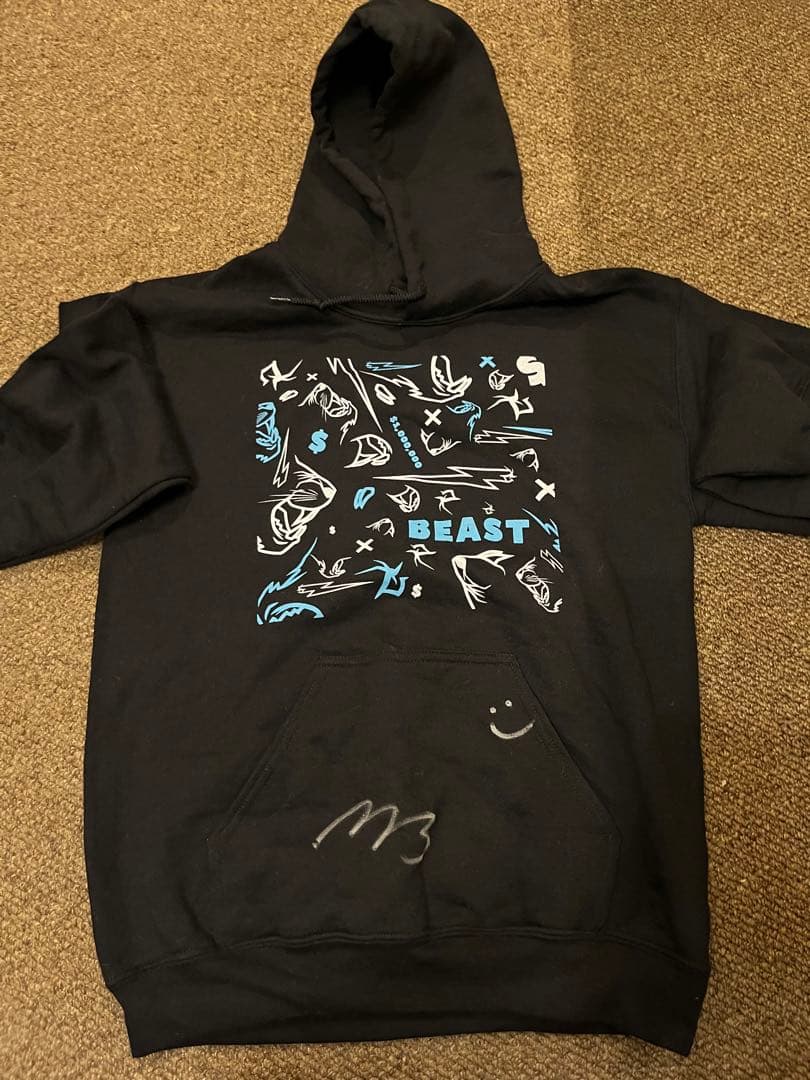Mr beast 直筆サイン入り　パーカー