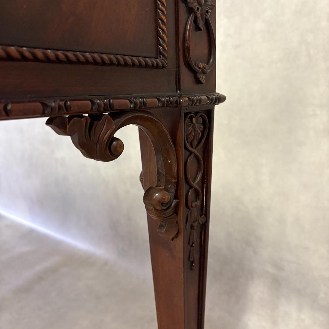 アンティーク デスク レザートップ 英国クラシック 木製