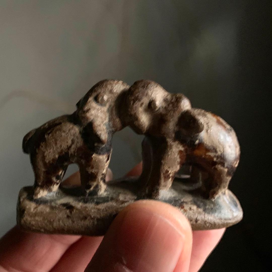 スンコロク クメール？象の置物 宋胡録 古美術 古道具 アンティーク オブジェ