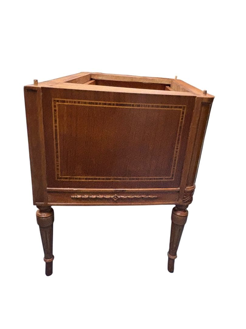 限定配送 書斎机 キドニーデスク 椅子セット マホガニー材 イタリア製 羽 F