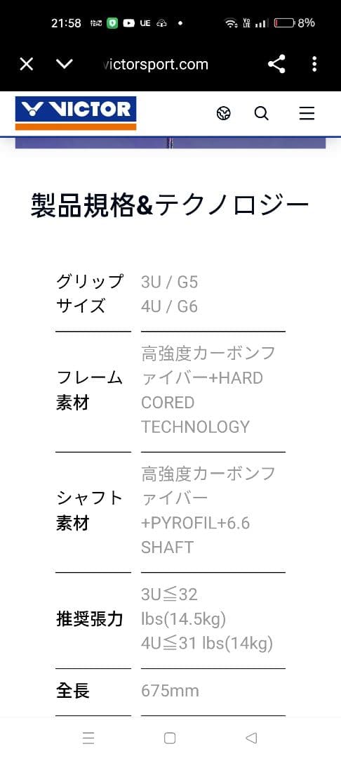 VICTORバドミントンラケットThruster K RyugaⅡPro保証書有