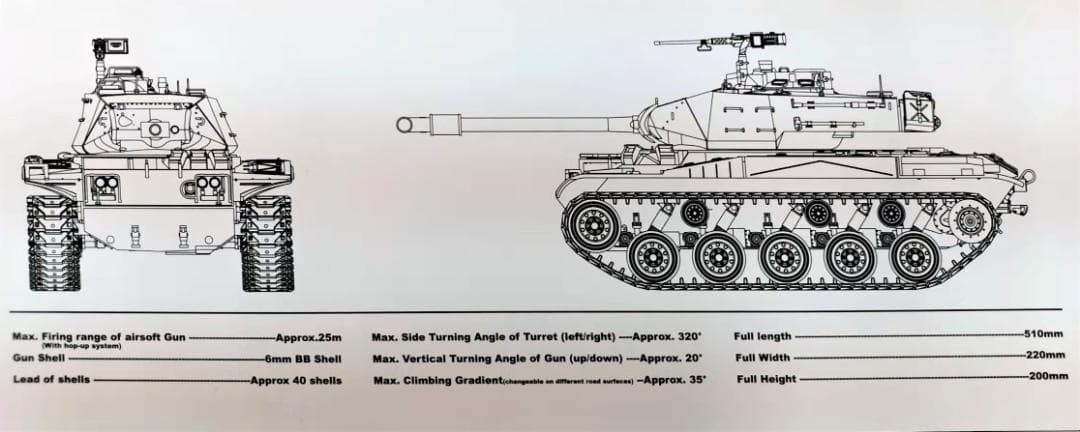 1/16戦車ラジコン　USウォーカーブルドッグ　ヘンロン基板7.0