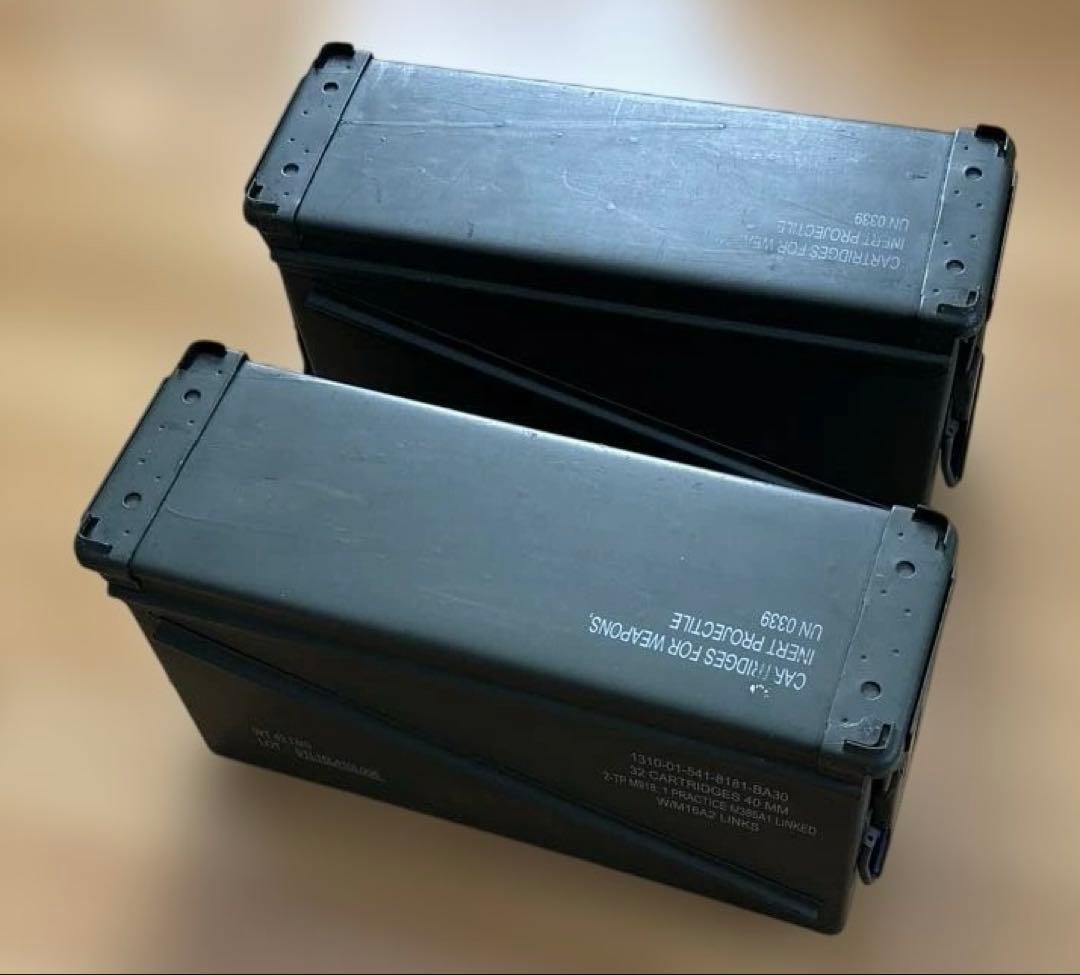 【お得】米軍・UN調達品 アンモボックス 40MMグレネード弾用　2個!!