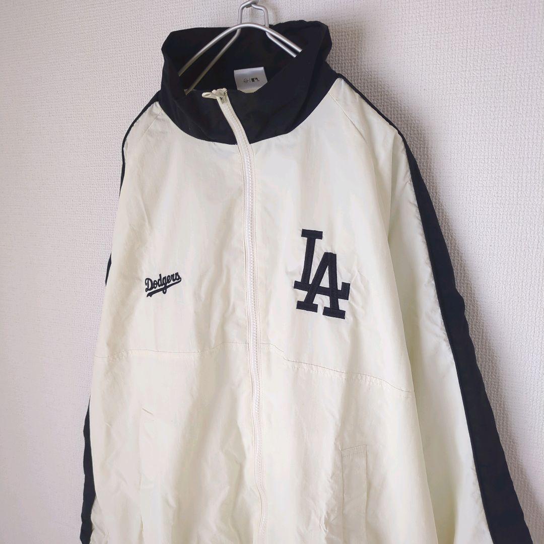 ロサンゼルス ドジャース ナイロンジャケット MLB LA 白 ゲン メンズ