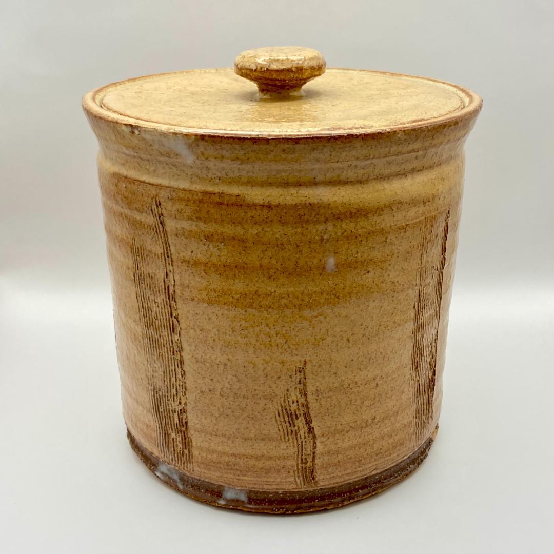 一重口水指 萩焼　大野孝晴 瑞峰窯　共箱　茶道具　茶器　共蓋付　伝統工芸品