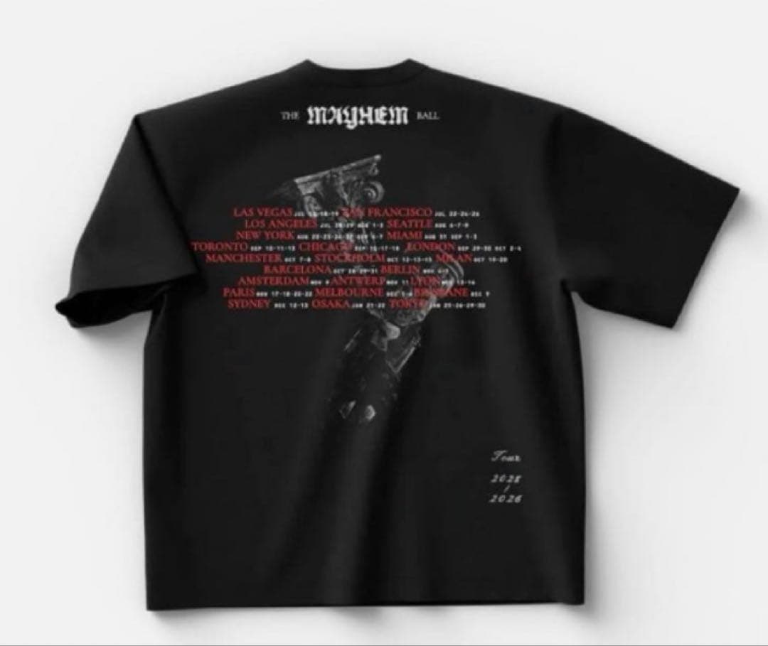 Lady Gaga Mayhem Ball ツアーTシャツ　Sサイズ