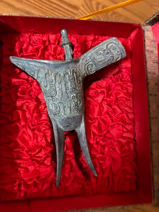 青銅器　爵杯　鳳紋爵 (レプリカ) 古代中国工芸品