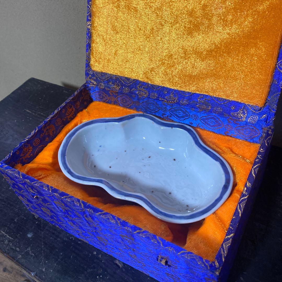 中国蝶々型脚付向付【箱付】