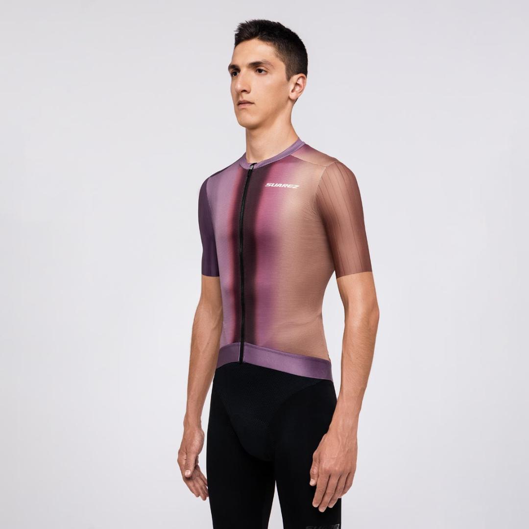 新品サイクルジャージ　SUAREZ　パープル（S）