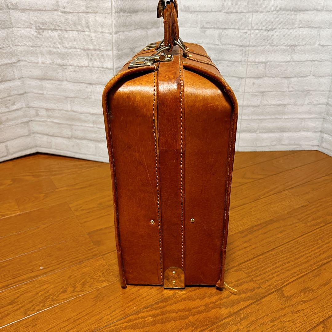 【革製】ヴィンテージ レザートランク 角型ドクターバッグ 大容量 アンティーク