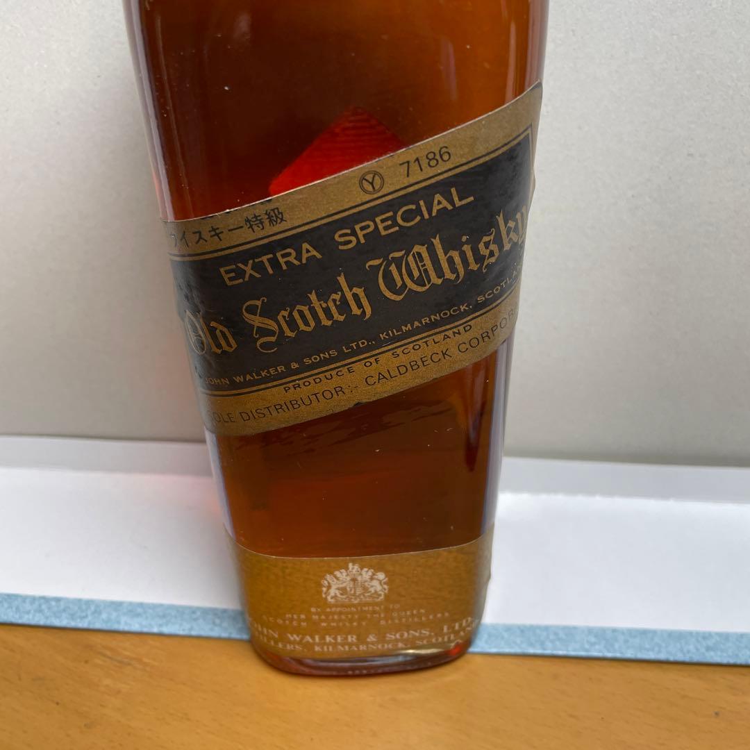 稀少ビンテージウイスキー❗️ジョニーウォーカー　黒ラベルウイスキー特級70年代古酒