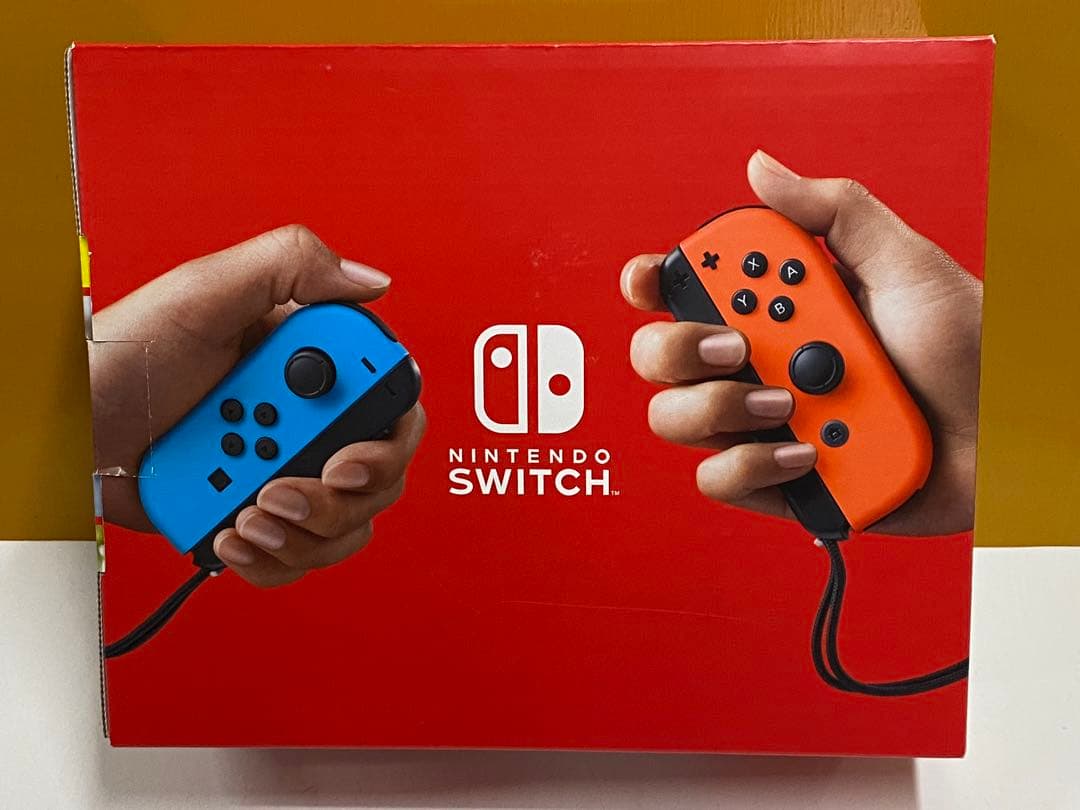 新古品 Nintendo Switch 本体 青/オレンジ ジョイコン付き