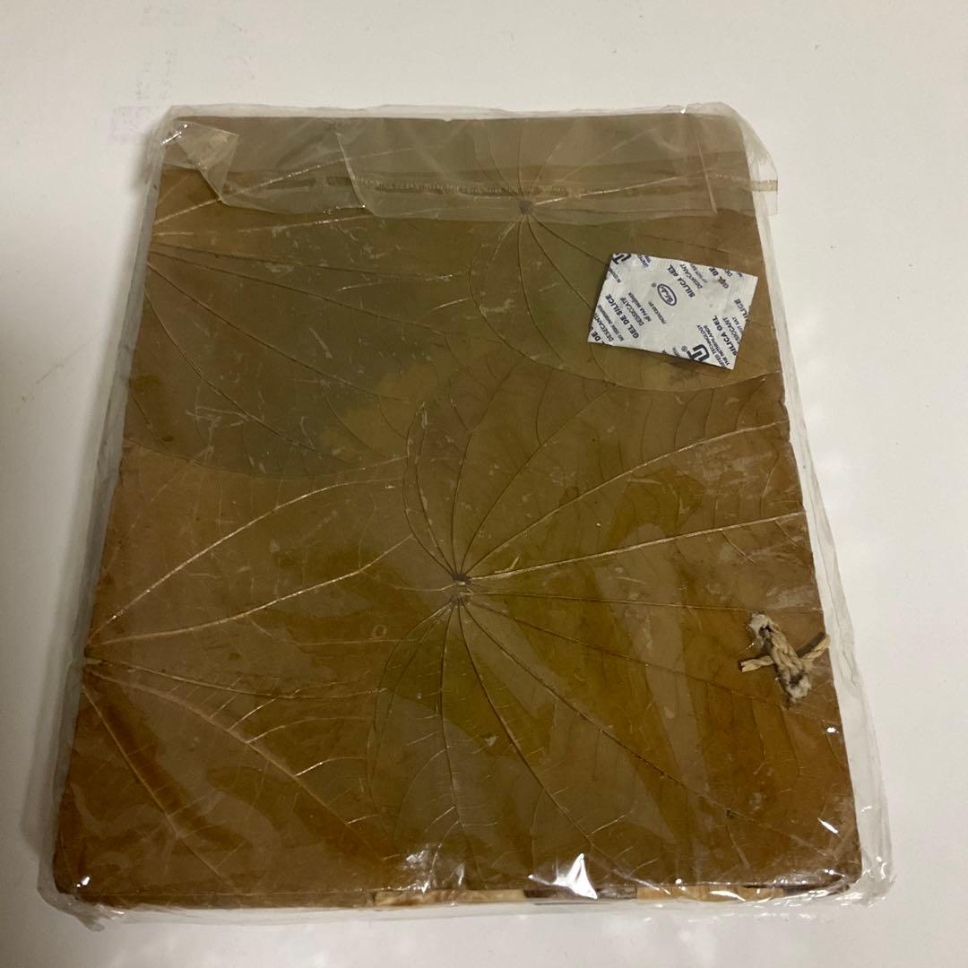 トカゲ刺繍のバナナの葉で出来たノート