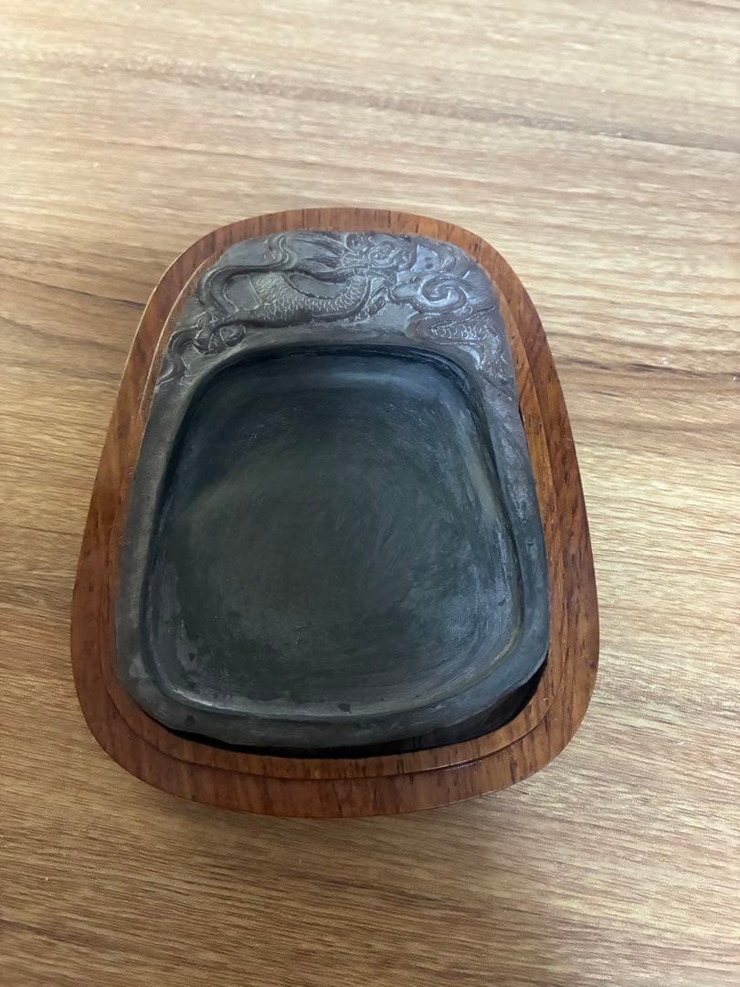 中国端硯　石刻端硯 中国美術 龍　　 購入前コメントください