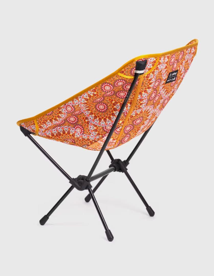 天*様 Helinox ×RVCA コラボ　アウトドア　チェア オレンジ 花柄