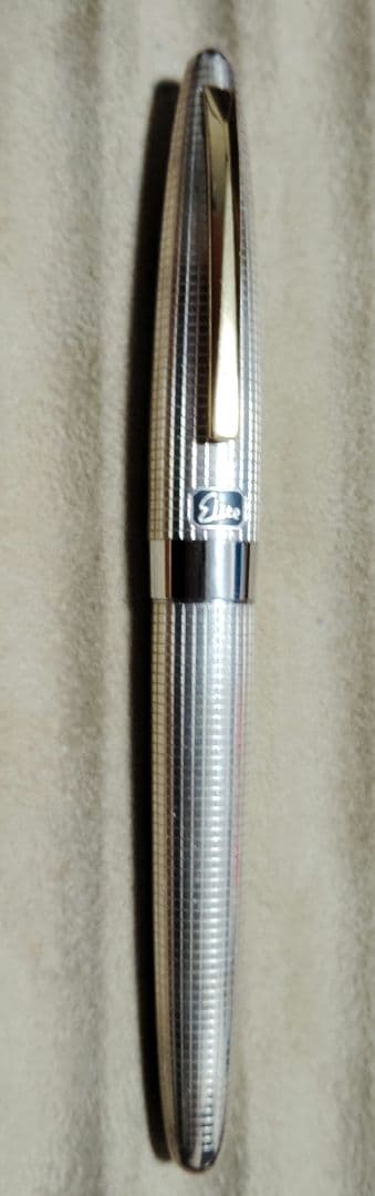 希少 パイロット万年筆 エリート シルバーン 格子 細字 (初期型/吸入式)