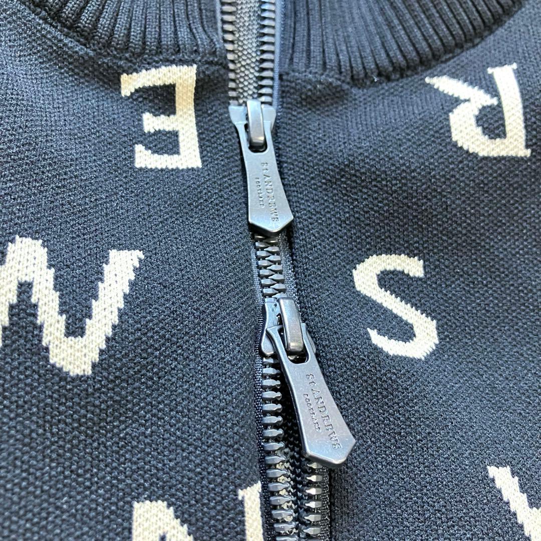 St ANDREWS 14Gロゴジャガードフルジップニット 2025秋冬 ゴルフ