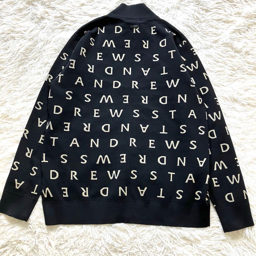 St ANDREWS 14Gロゴジャガードフルジップニット 2025秋冬 ゴルフ