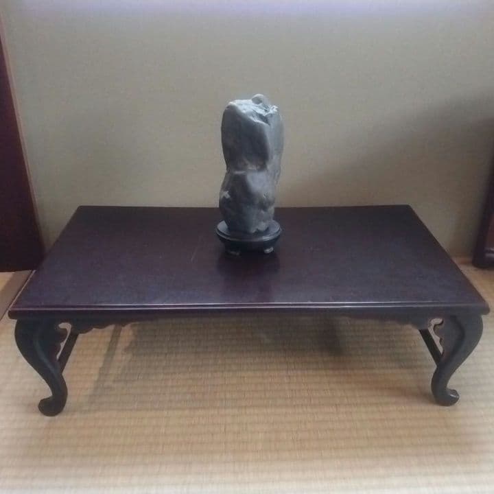 江戸明治期の黒漆塗段紋入平卓 寺院仏具 仏教美術 香炉台 花台春日卓古伊万里盆栽