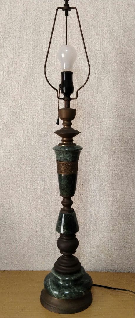 大理石 調 テーブルランプスタンド アンティーク 調 グリーンマーブル 照明