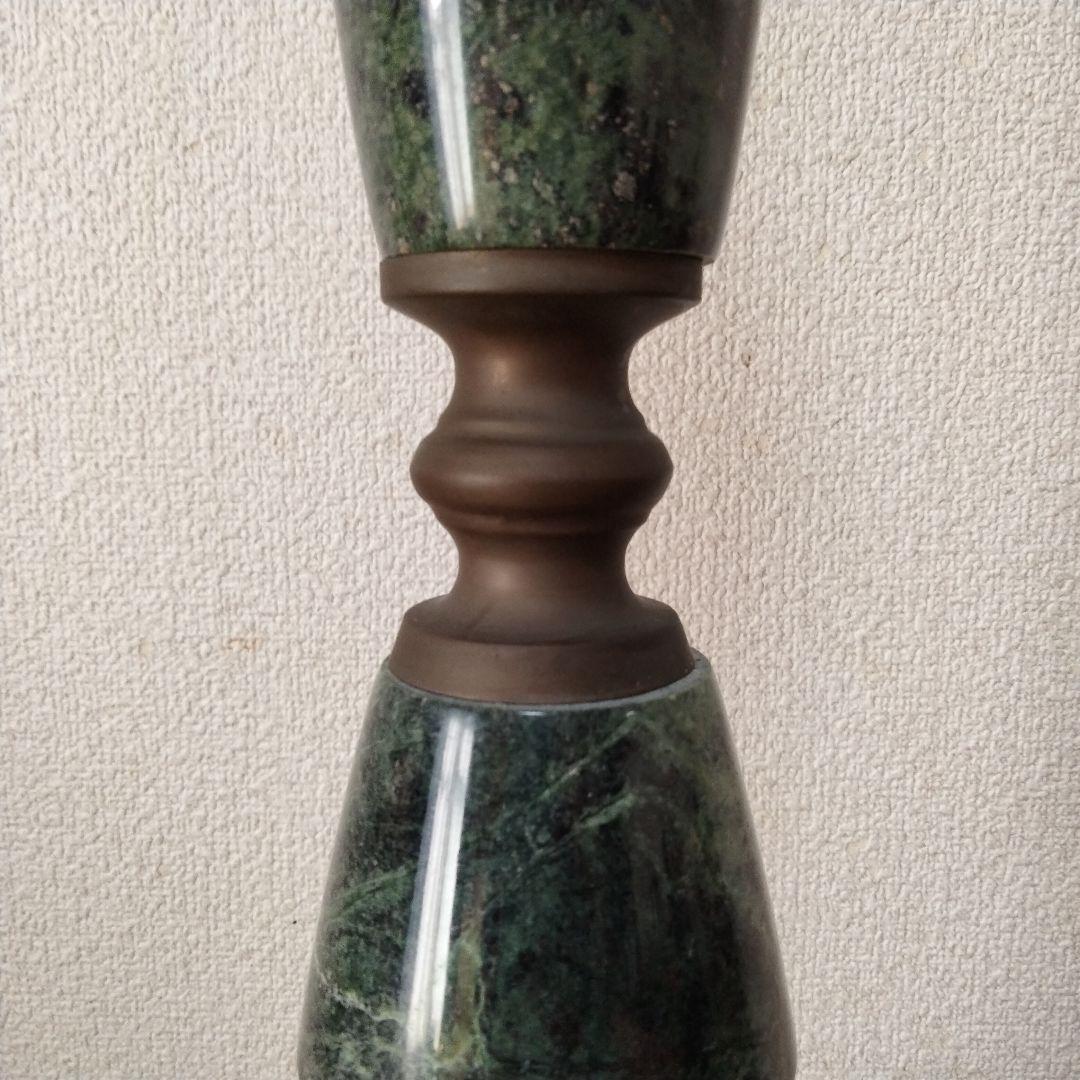 大理石 調 テーブルランプスタンド アンティーク 調 グリーンマーブル 照明