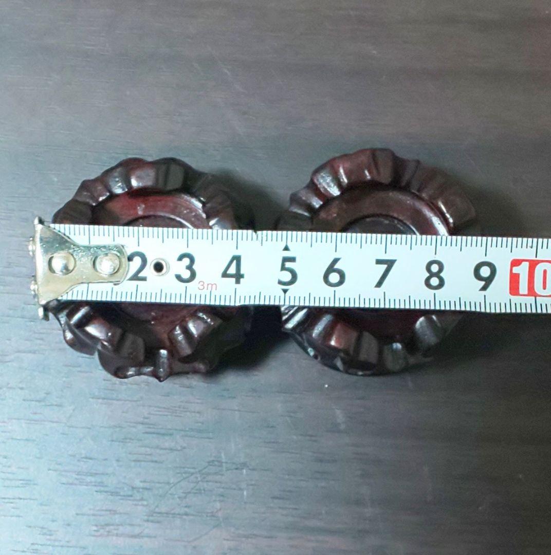 南宋時代 鈞窯紫斑紋盃 澱青釉紫紅斑盃 木製台座付 二客