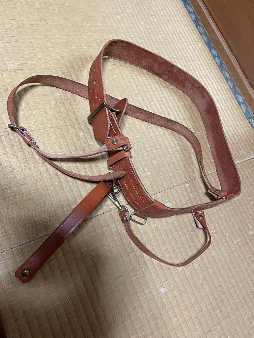 旧日本海軍士官用刀帯　略刀帯　日本軍　陸戦隊　軍刀