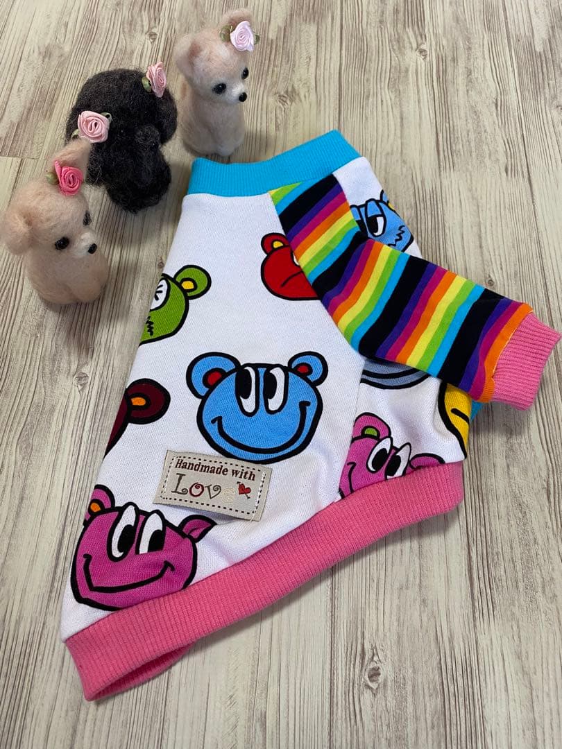 犬服  ラグラン(Ｓ)   ꒡̈⃝Lily꒡̈⃝ハンドメイド