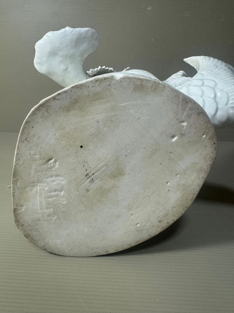 2330 激レア　龍首魚尾　平戸白磁龍置物　時代物