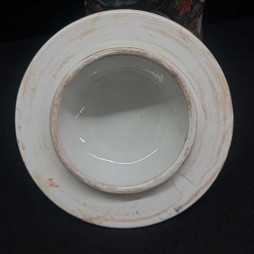 古伊万里　 赤絵 金襴手沈香壺　高さ51㎝