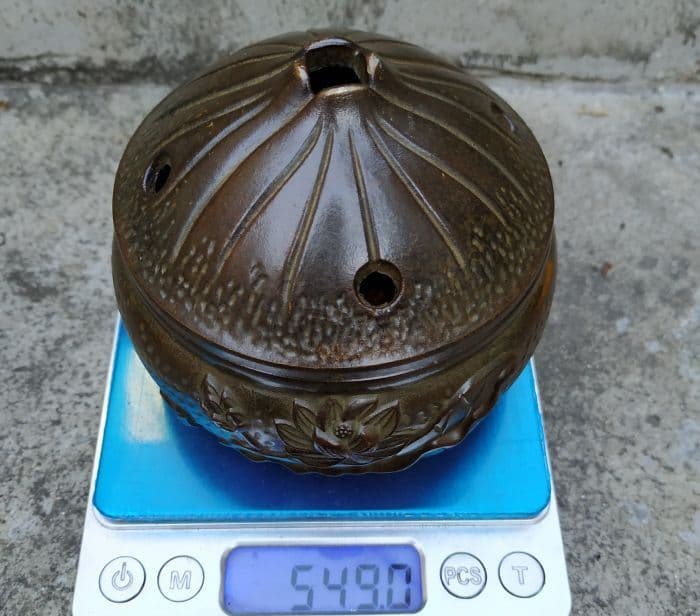 銅器 香炉 蓮花香炉 茶道具 香道具 室内薫香炉 装飾品 工芸品 置物