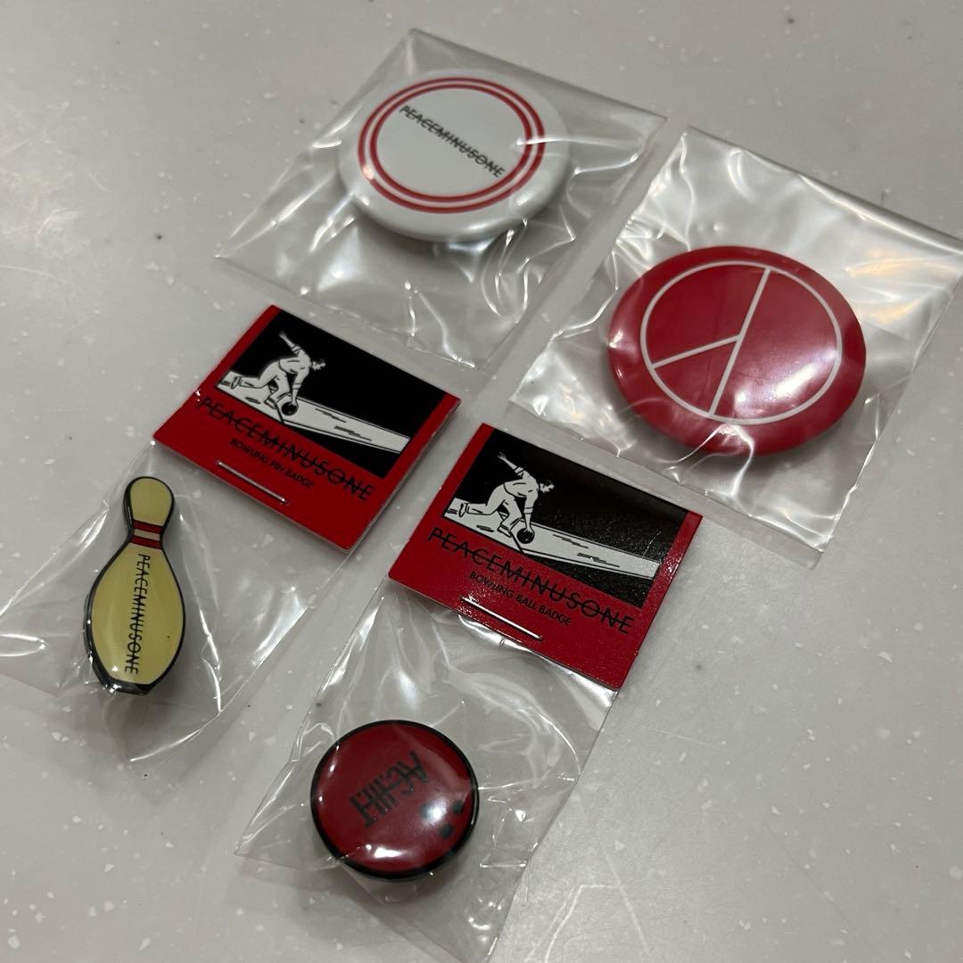 peaceminusone ボーリングピンバッジ　缶バッジ　4つセット