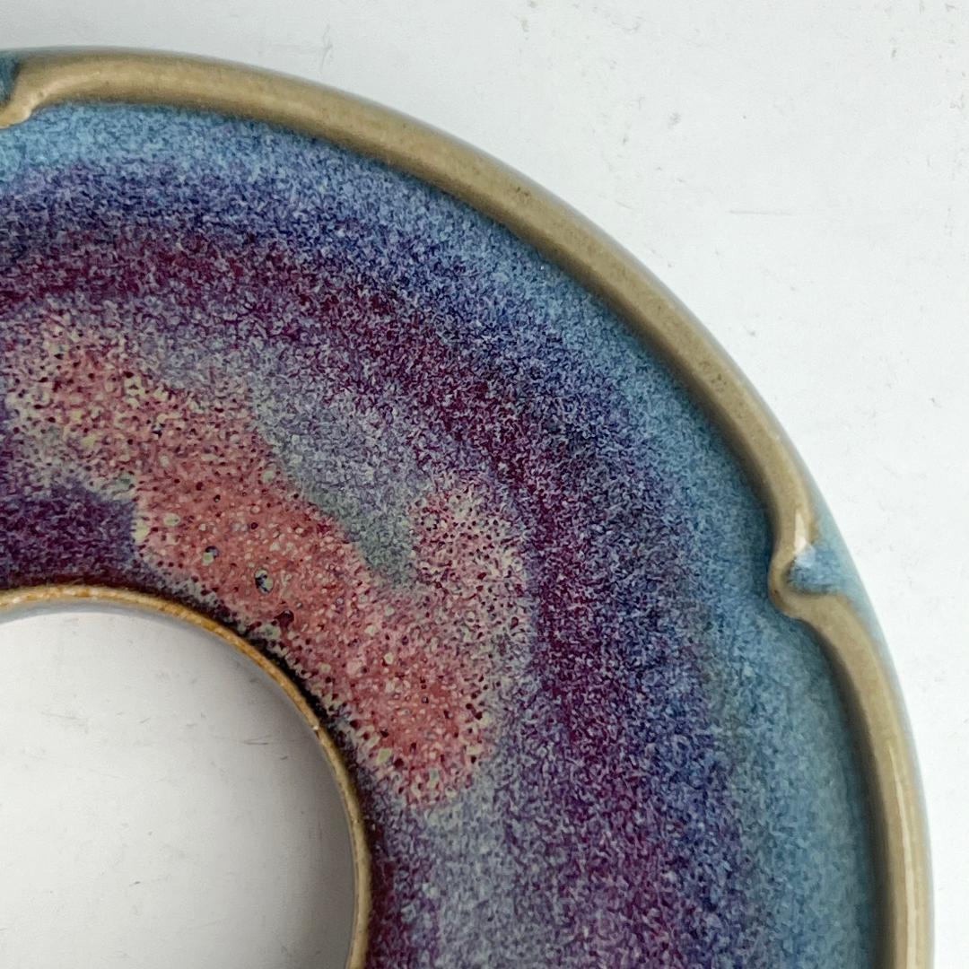 鈞窯紫斑釉陵花台 唐物 中国古玩 中国美術 唐物 擺件 A927+