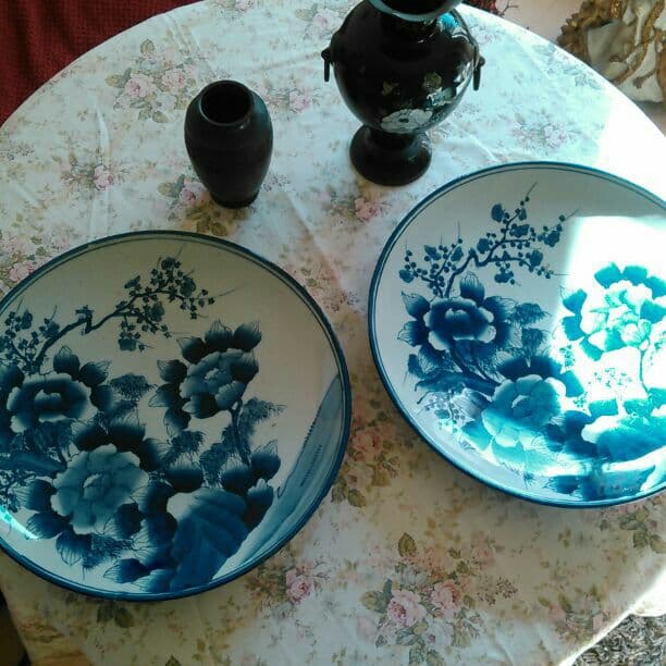 明治飾り皿　特大　２枚