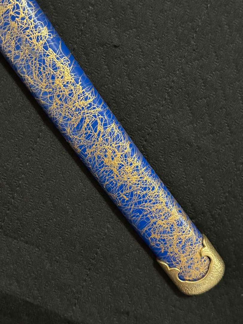 刀　かたな　剣　直江兼続　青金雲塗鞘　樋入　大刀　長尺　模造刀　美術刀　舞踊