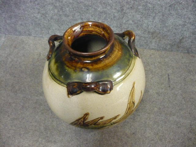 壺屋焼 魚文 壷 [B31356]