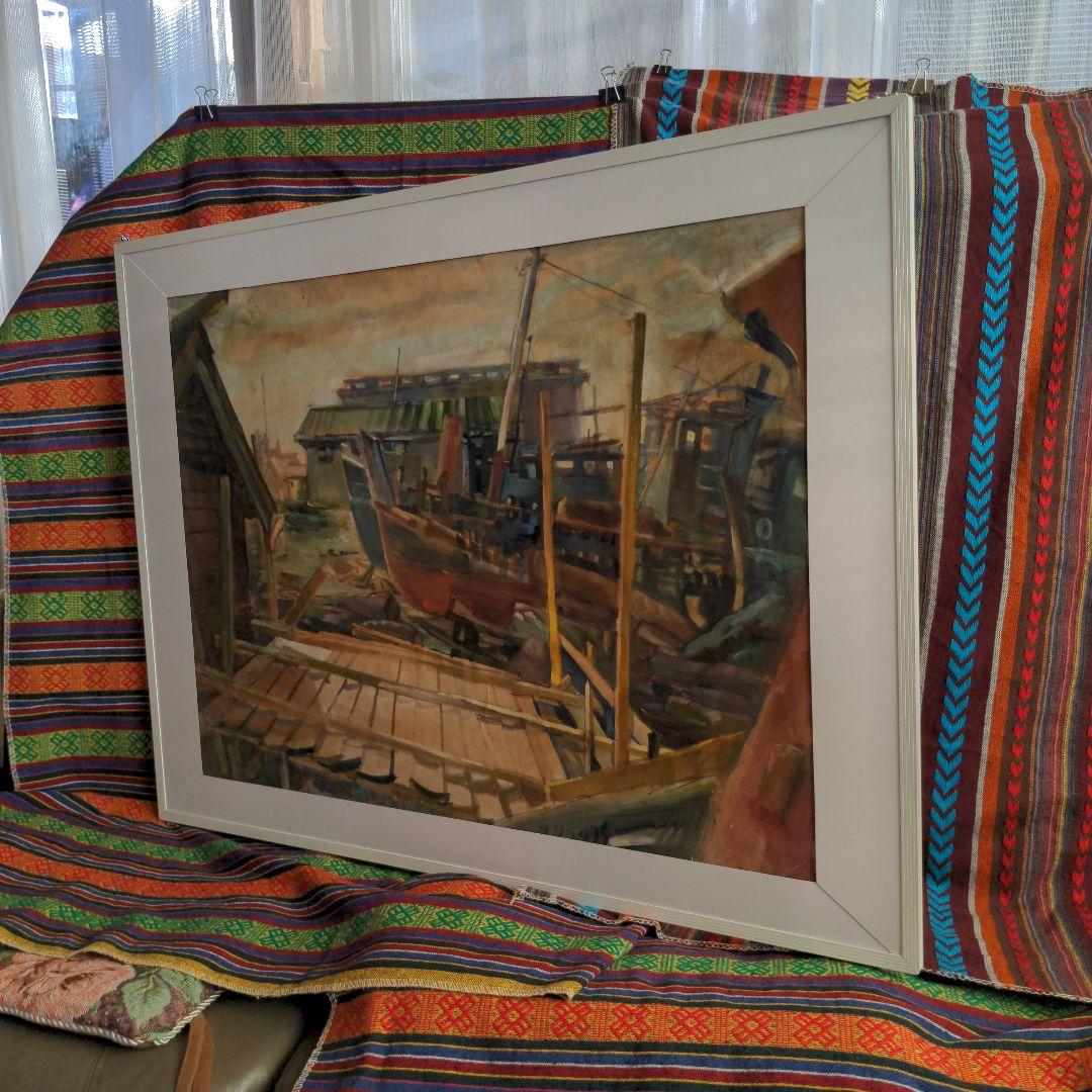 水彩画(岩内港)№188