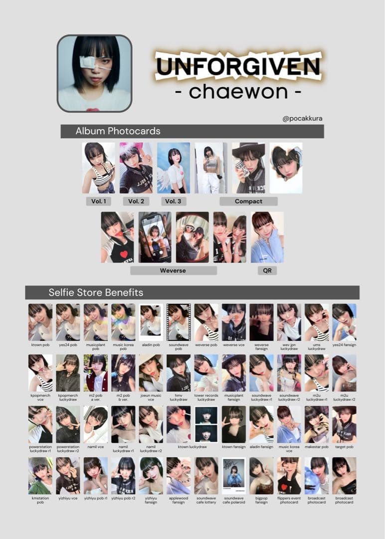 LE SSERAFIM ルセラ UNFORGIVEN 特典 トレカ チェウォン