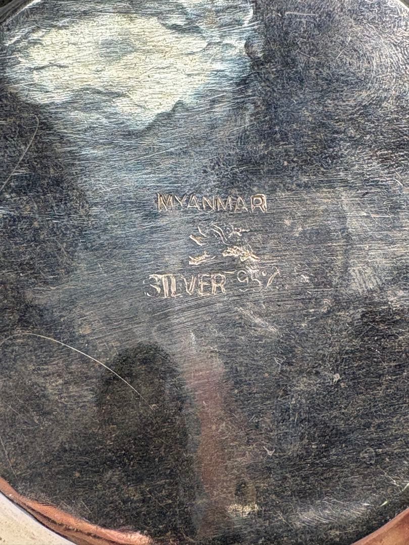 【中古品】銀　建水（合わせ箱）