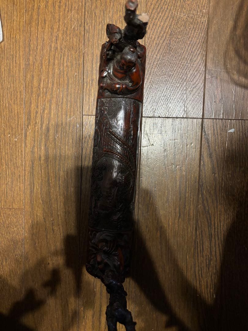 木製ストライプ仏像