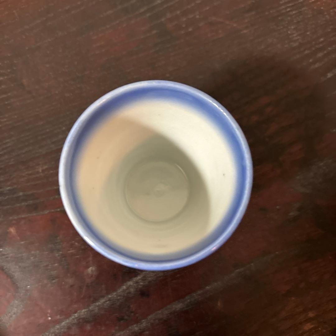 モダン輪線猪口　1点③ぐい呑み　筒盃　蕎麦猪口　伊万里　瀬戸　染付　検李朝　酒器