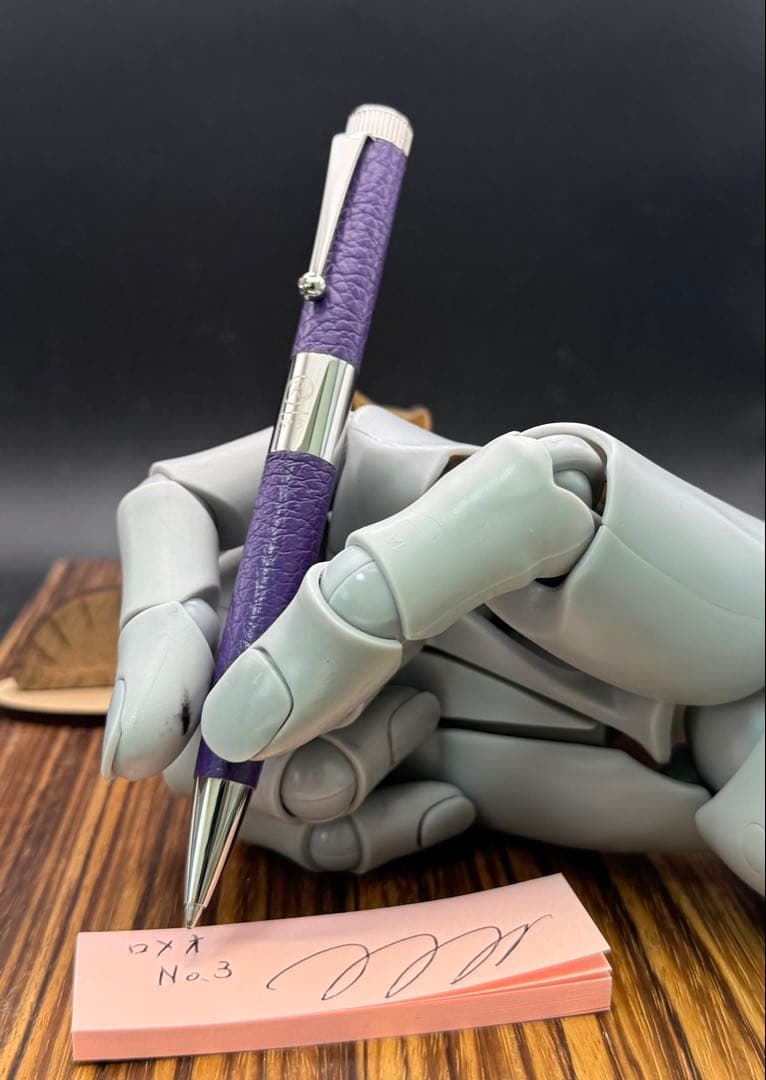 伊東屋 ロメオ ボールペン No.3 レザー ロイヤルパープル