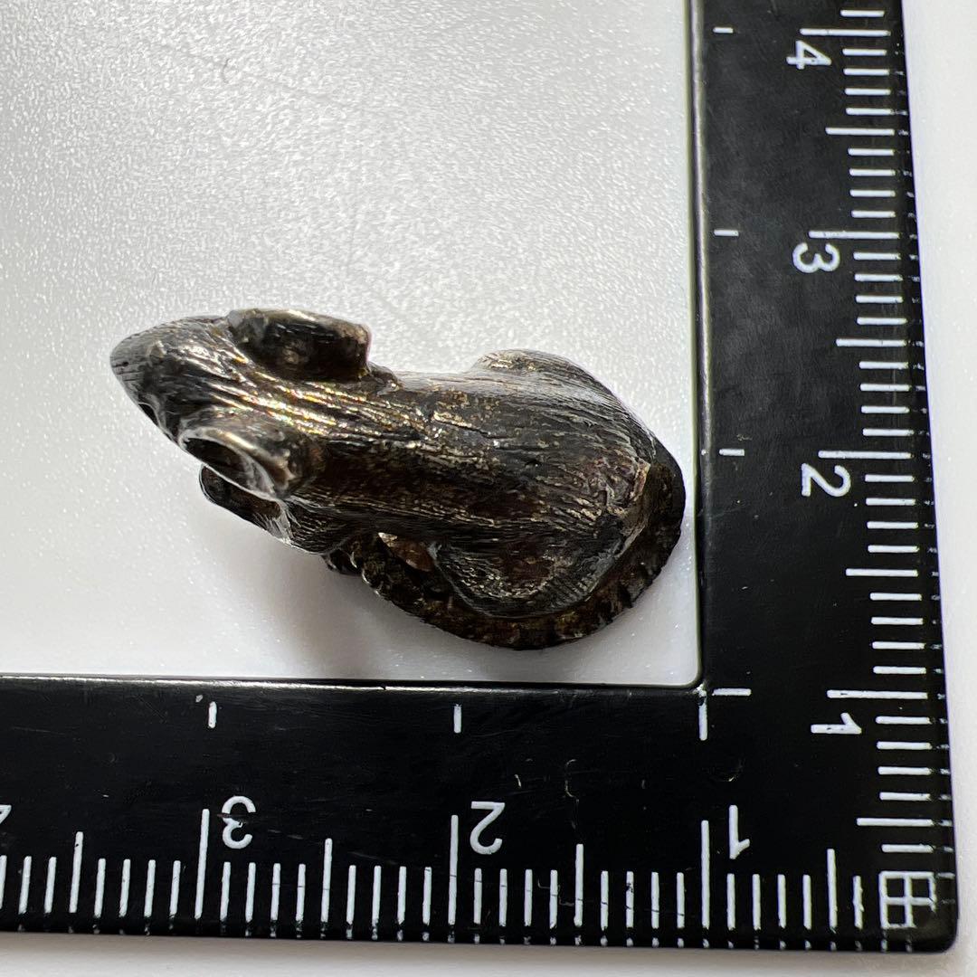 銀刻印　銀製ネズミ根付　8.7g 東Y8-0210☆2F