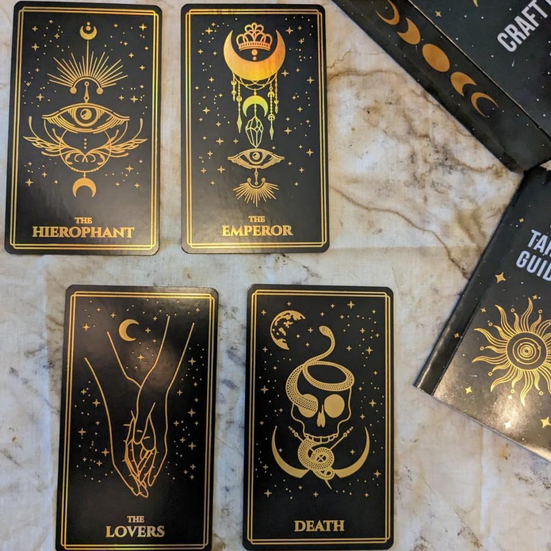 【正規品タロットカード】キラキラ輝くレインボーゴールド箔押し✨ミスティカルデッキ