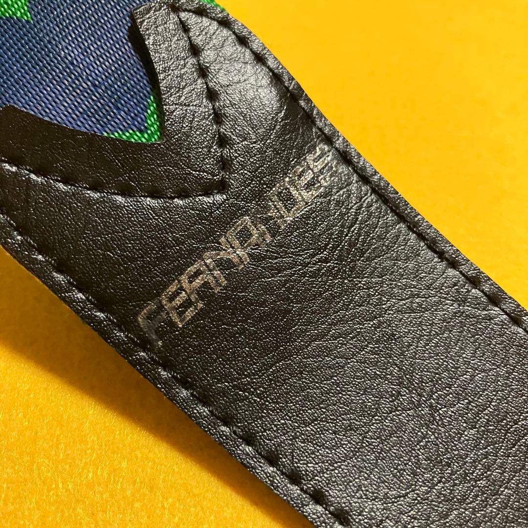 FERNANDES hide グリーンハート ギターストラップ イエローハート