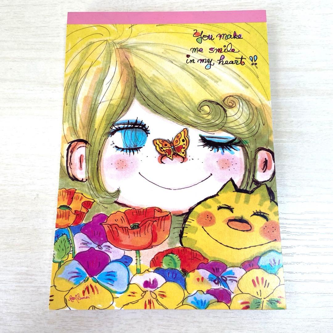 【新品】水森亜土　メモ帳、ミニメモ帳　2冊セット　平成レトロ