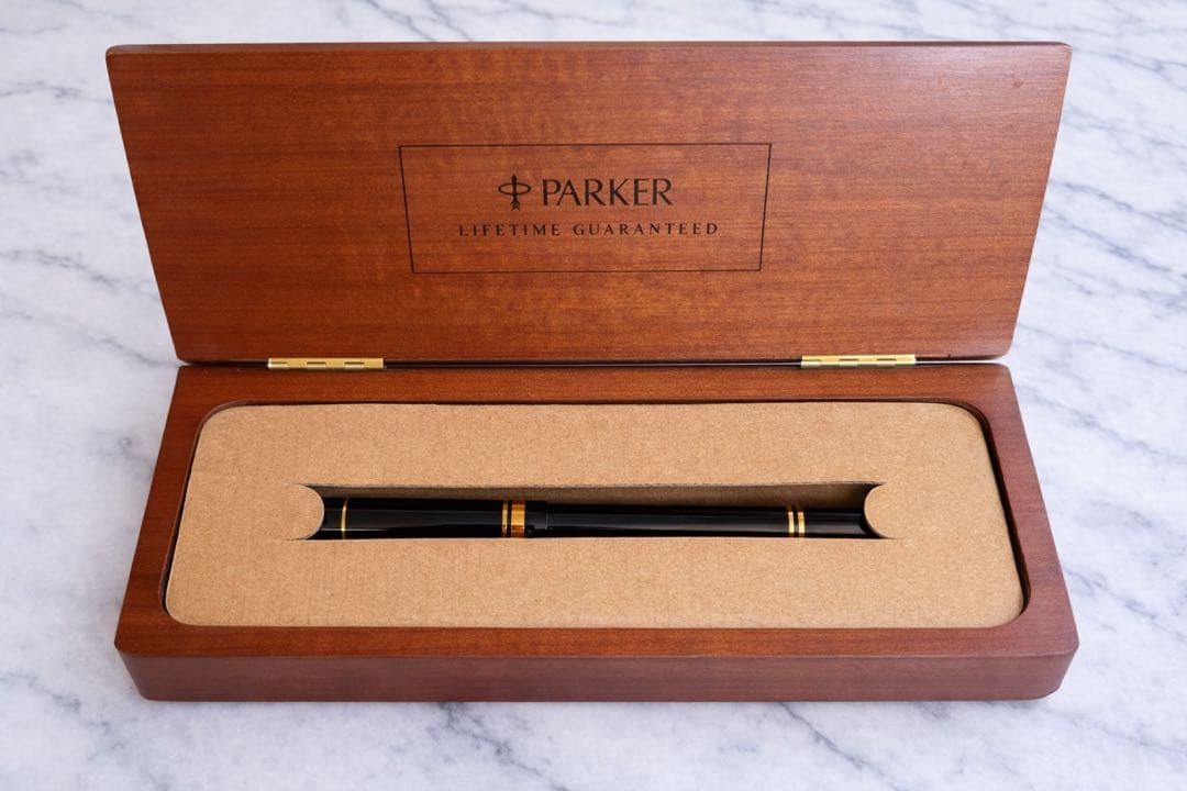 PARKER デュオフォールド 万年筆 18K 750 UK製 廃盤 木箱付