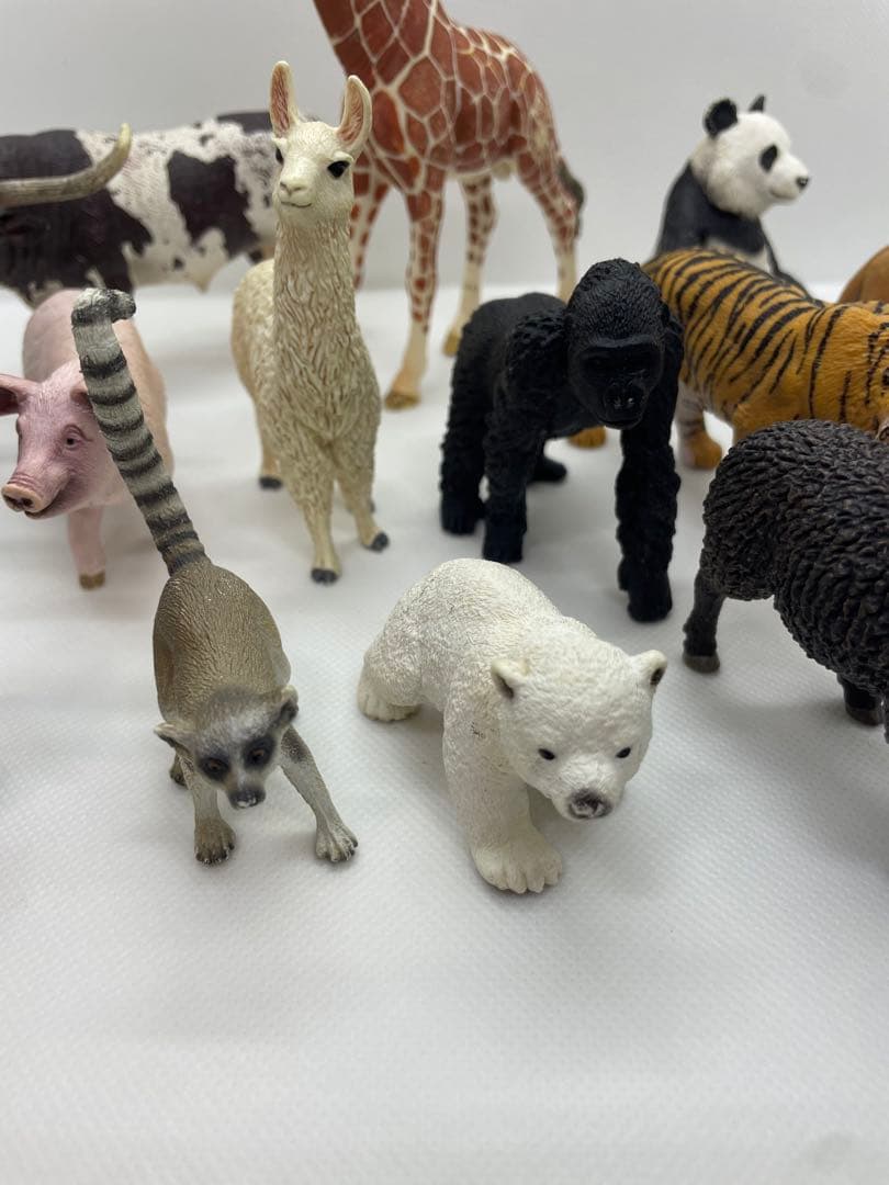 シュライヒ 動物 フィギュア まとめ売り 13体 キリン ライオン トラ ゴリラ